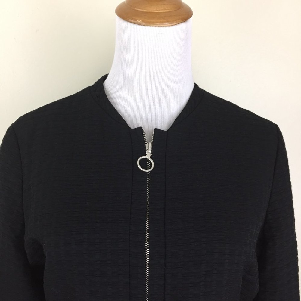 Maje Textured Fabric Elastic Waist Zip Up Jacket - image 6